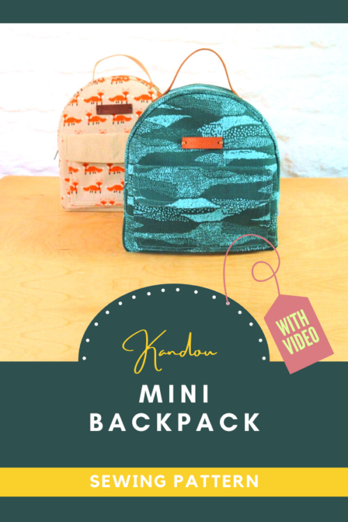 Kandou Mini Backpack Sewing Pattern With Video Sew Modern Bags