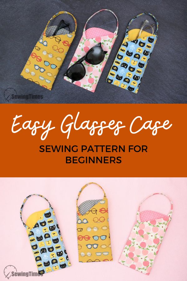 Easy Glasses Case Sewing Pattern For Beginners Sew Modern Bags