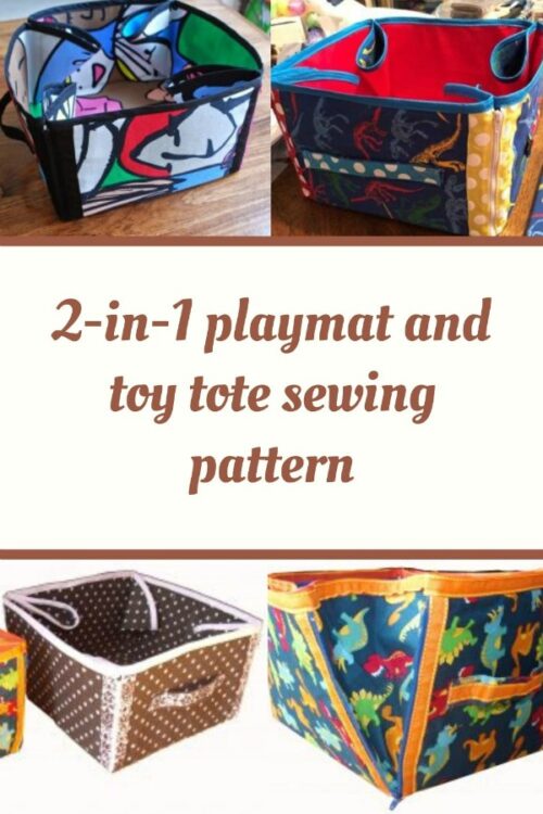 2-in-1 playmat and toy tote pattern