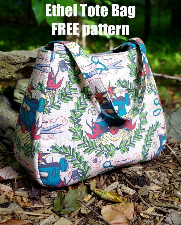 Large Denim Tote Bag FREE sewing pattern - Sew Modern Bags