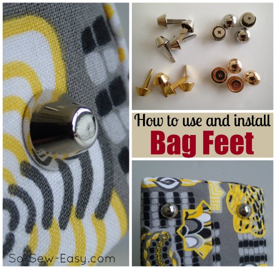 How to use bag feet Sew Modern Bags