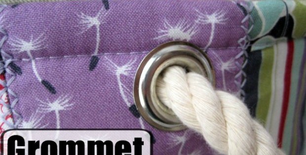 How to use and install grommets. Perfect for making bags - adding handles, drawstrings and also decorative elements to your bags. Good tutorial.