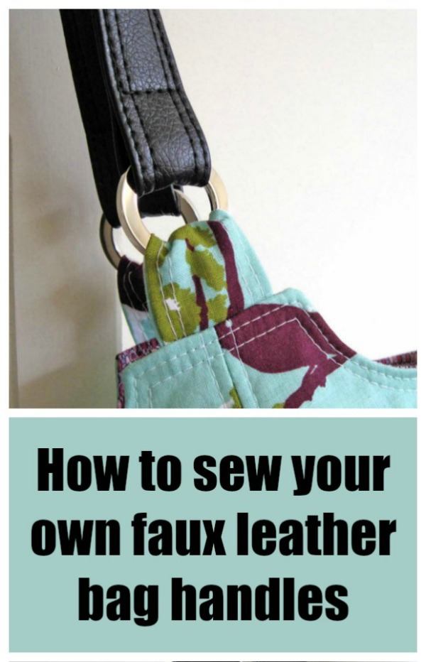 How to sew your own faux leather bag handles.