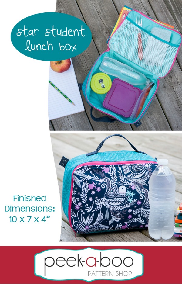 Star Student Lunch Box sewing pattern Sew Modern Bags