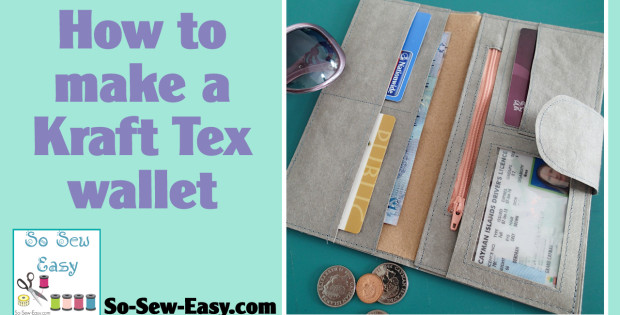 Sew a Kraft Tex wallet. Free sewing pattern and video tutorial.