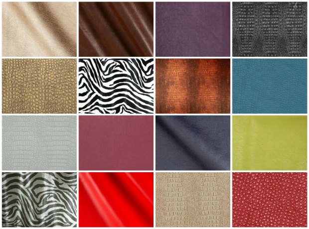 Examples of faux leather from Fabric.com