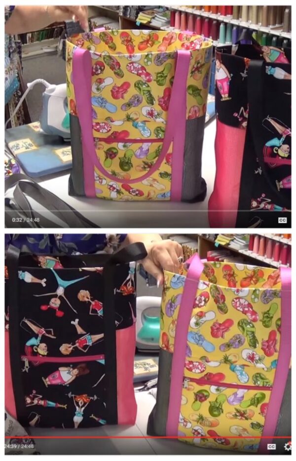 Sew a bag with mesh panels video Sew Modern Bags