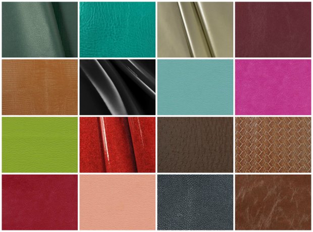 Examples of faux leathers from Online Fabric Store.