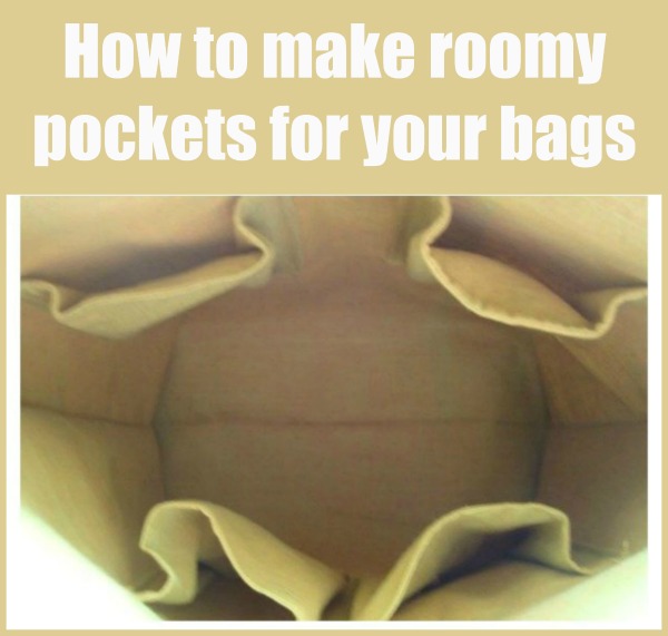 How to make roomy pockets for your bags