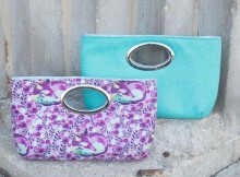 Free sewing pattern for this quick and easy to sew clutch bag. Those handles are great - take care to read the tips about the best handles to use.