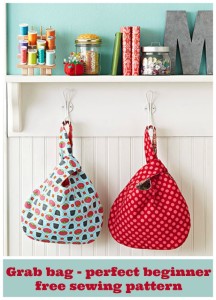 Grab Bag Beginner sewing pattern - free - Sew Modern Bags