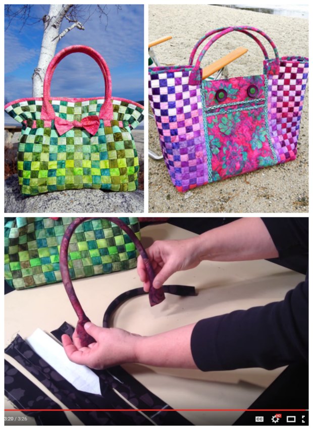 I love this simple idea.  How to make your own sturdy and shaped bag handles - video.  I didn't know it was this easy!  Looking for excuses to add these handles to ALL my bag sewing projects.
