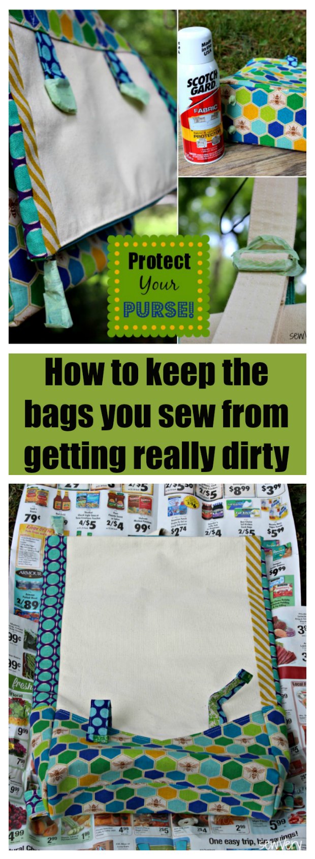 Have you ever wondered if you should/could use a fabric protector on your handmade bags? Here's the answer!