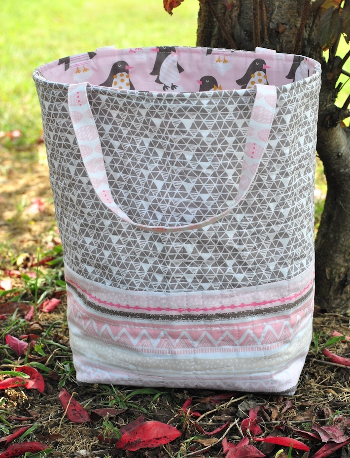 1 hour quilted tote bag - free - Sew Modern Bags