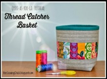 Love this scrappy thread catcher basket. Designed as a thread catcher to sit next to your sewing machine, but I'm actually sewing it for my guest room to hold face cloths, small bottles and amenities too. Great sewing tutorial.