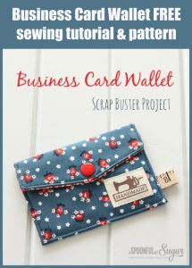 Business Card Wallet FREE sewing tutorial & pattern - Sew Modern Bags