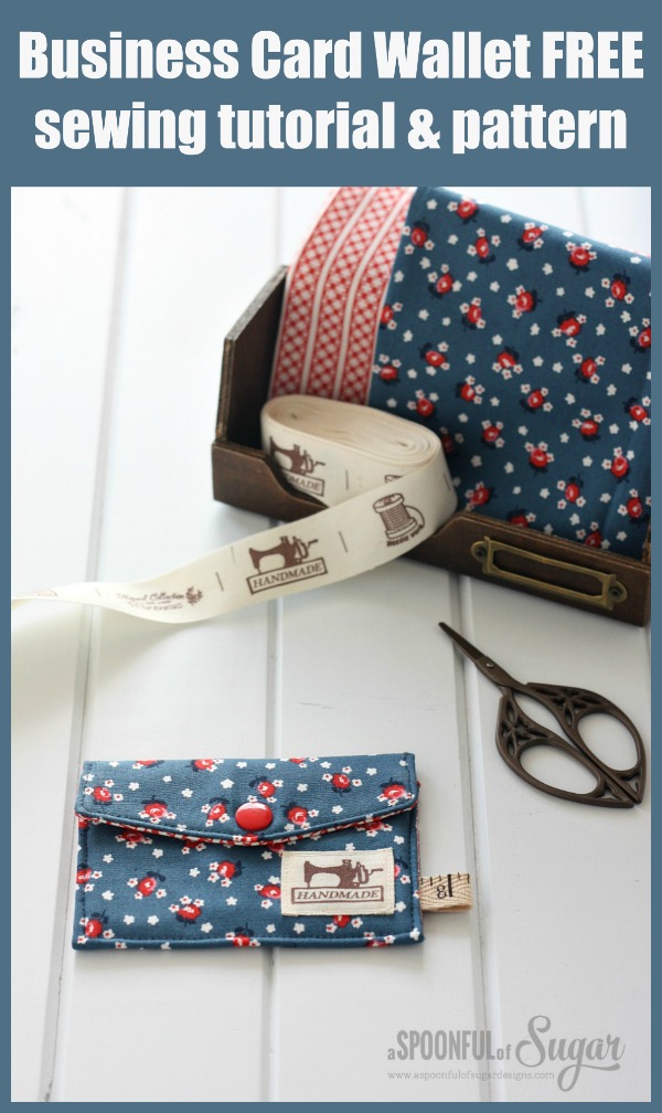 Business Card Wallet FREE sewing tutorial & pattern
