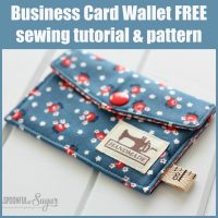 Business Card Wallet FREE sewing tutorial & pattern - Sew Modern Bags