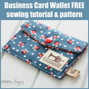 Business Card Wallet Free Sewing Tutorial & Pattern - Sew Modern Bags