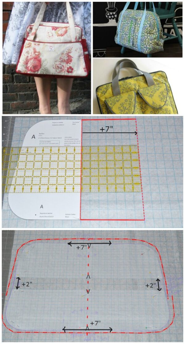 An easy way to adjust the size or shape of bag patterns - Sew Modern Bags