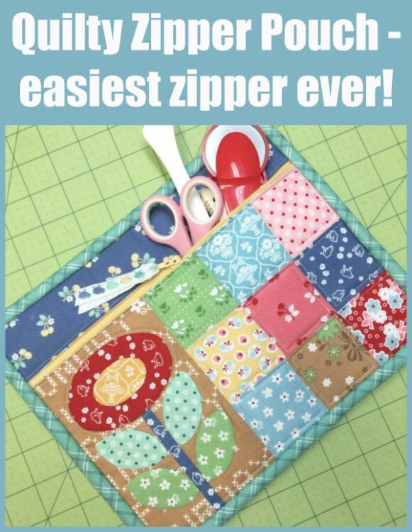 Quilty Zipper Pouch - free pattern and tutorial - Sew Modern Bags