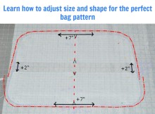 Easy step by step photo tutorial for how you can adjust existing bag sewing patterns to change their size and shape to suit what you need. I had no idea it was so easy so now I can actually design my own bags!