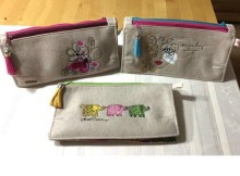 Free sewing pattern - the Gemini double wallet. I use mine for carrying my scissors and basic sewing supplies to class, but this double wallet is ideal for so much more! Love the embroidery options - very smart.