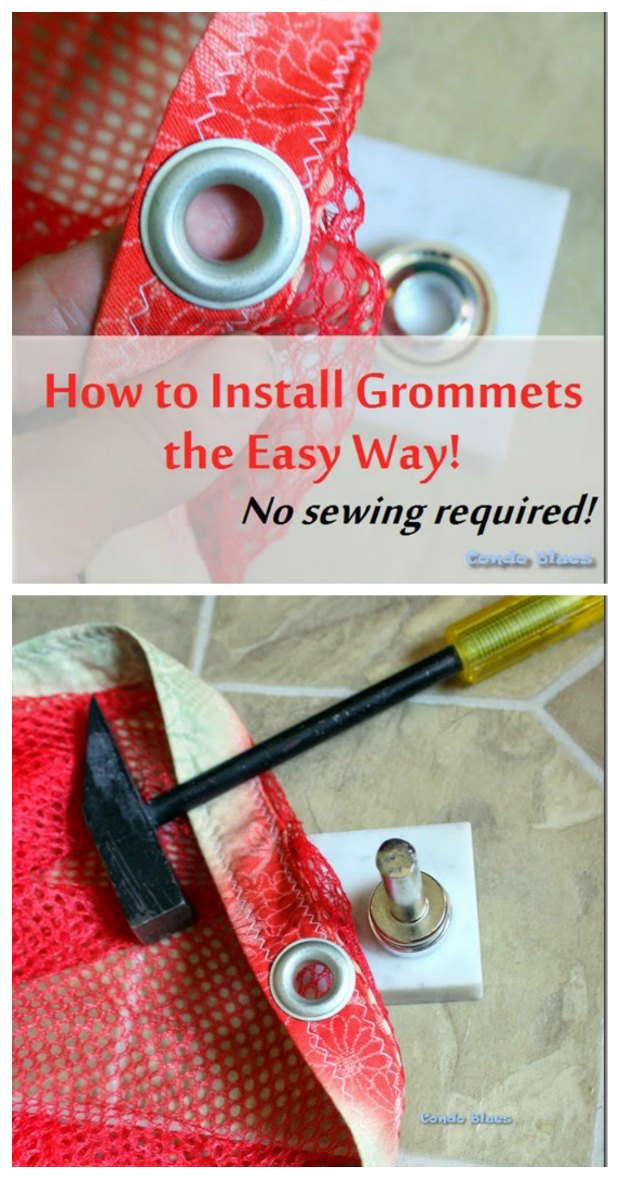 How to set grommets - a FREE photo sewing tutorial