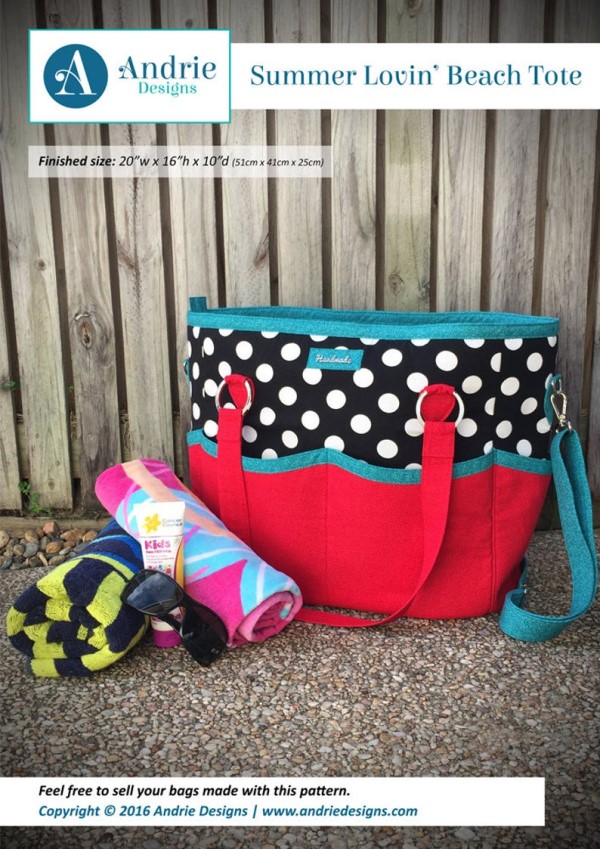 Summer Lovin' Beach Tote Bag sewing pattern