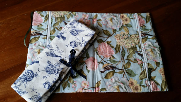 A lingerie bag to sew for travelling. Keep your undies safe from snags in your case, or use one side for clean, the other for worn. I also use one of these for my flip flops too.