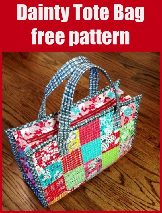 Free tote bag sewing pattern.