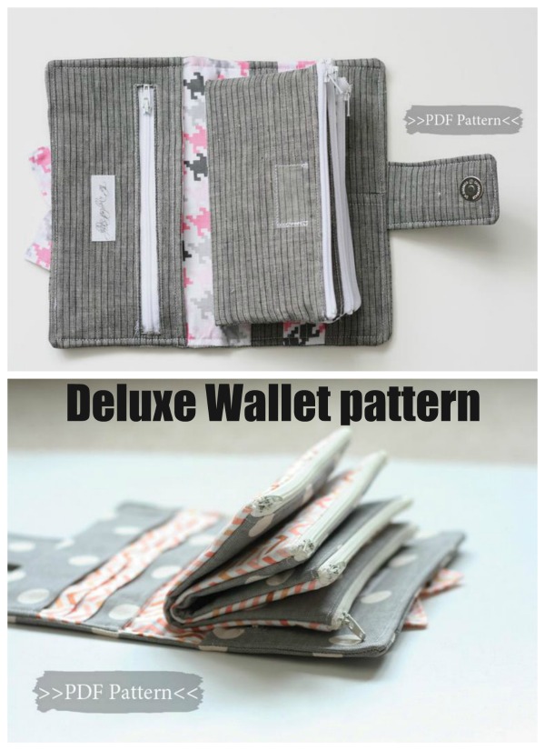 Deluxe Wallet sewing pattern.