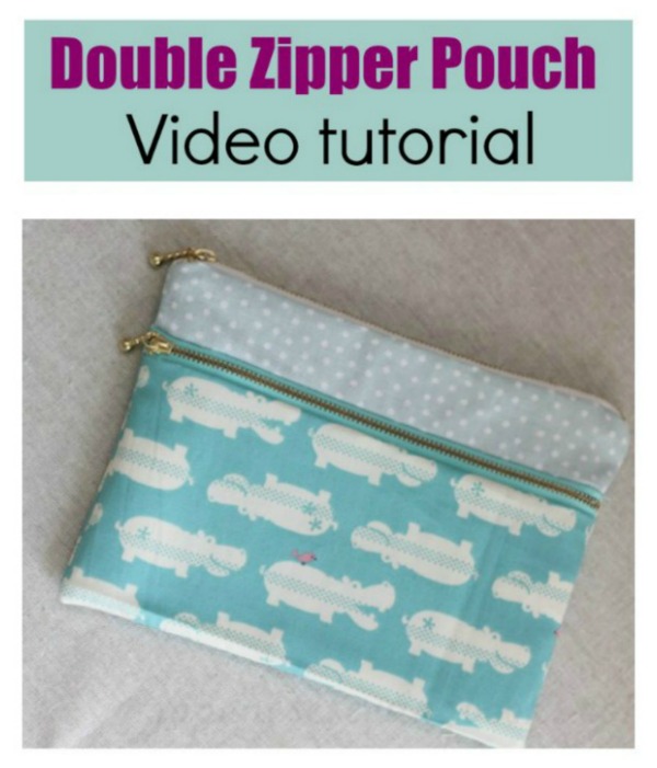 Double Zipper Pouch - free video & tutorial.
