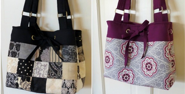 Full 5-part sew-along tutorial for how to make this drawstring purse. Can be made in patchwork too - instructions to that option as well. I learned lots of new bag skills and got a great bag at the end - great sew-along.