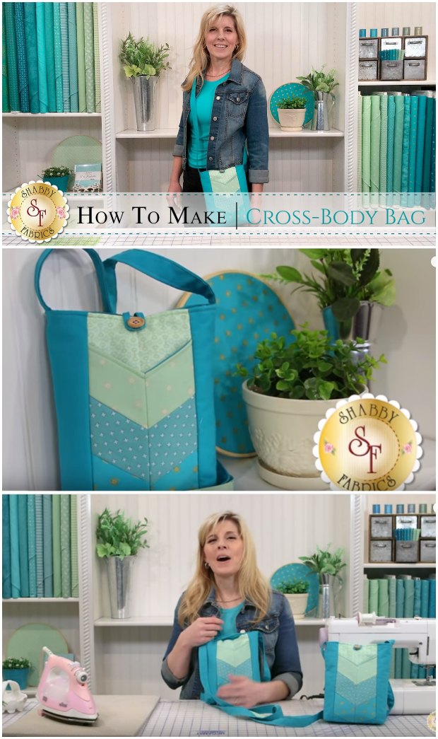 Cross Body Bag - video and free sewing pattern