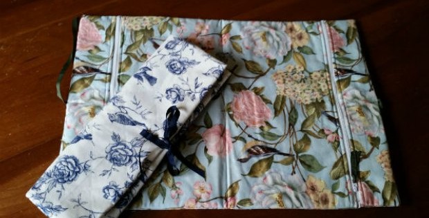 A lingerie bag to sew for travelling. Keep your undies safe from snags in your case, or use one side for clean, the other for worn. I also use one of these for my flip flops too.