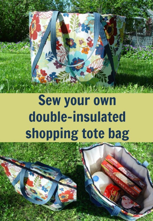 DIY Insulated Farmer’s Market Tote - free pattern - Sew Modern Bags