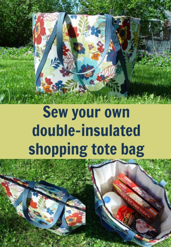 DIY Insulated Farmer’s Market Tote - free pattern - Sew Modern Bags