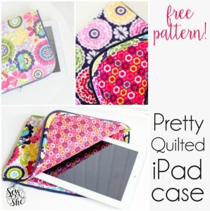 Pretty Quilted IPad Case FREE sewing tutorial - Sew Modern Bags