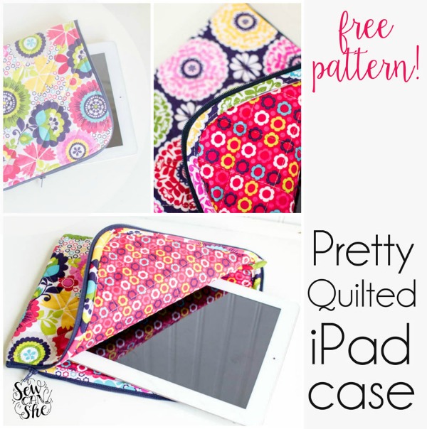 Pretty Quilted IPad Case FREE sewing tutorial