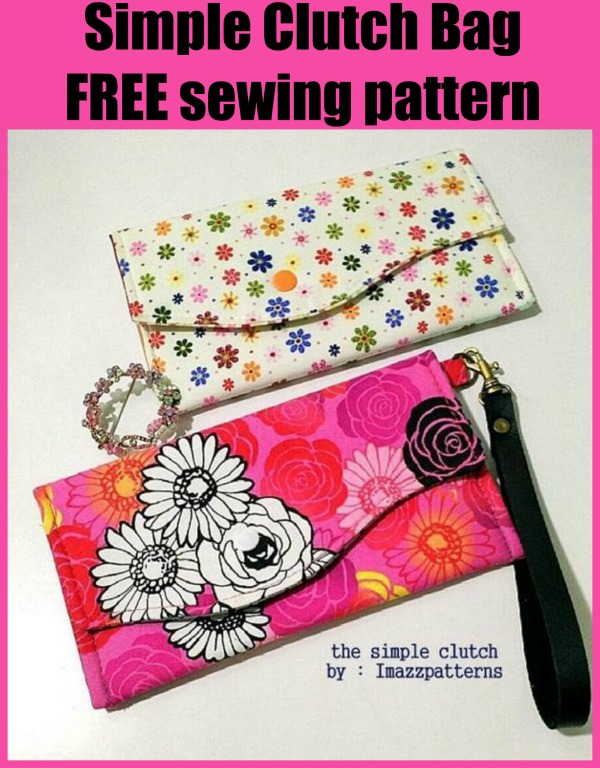 Simple Clutch Bag FREE sewing pattern - Sew Modern Bags