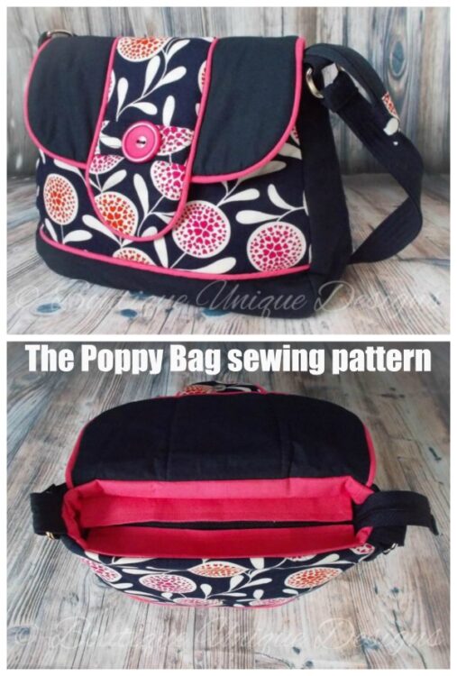 Neon Poppy Flower Tote with Free Pattern | The Stitching Scientist