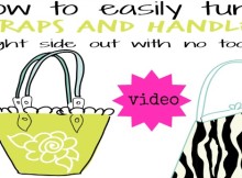 Video shows how you can easily turn a tube of fabric right side out without any tools - and no struggling! It works!