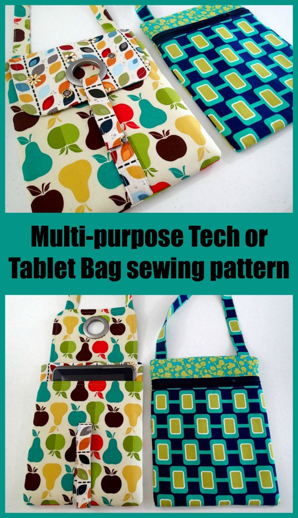 Multi-purpose Tech or Tablet Bag sewing pattern