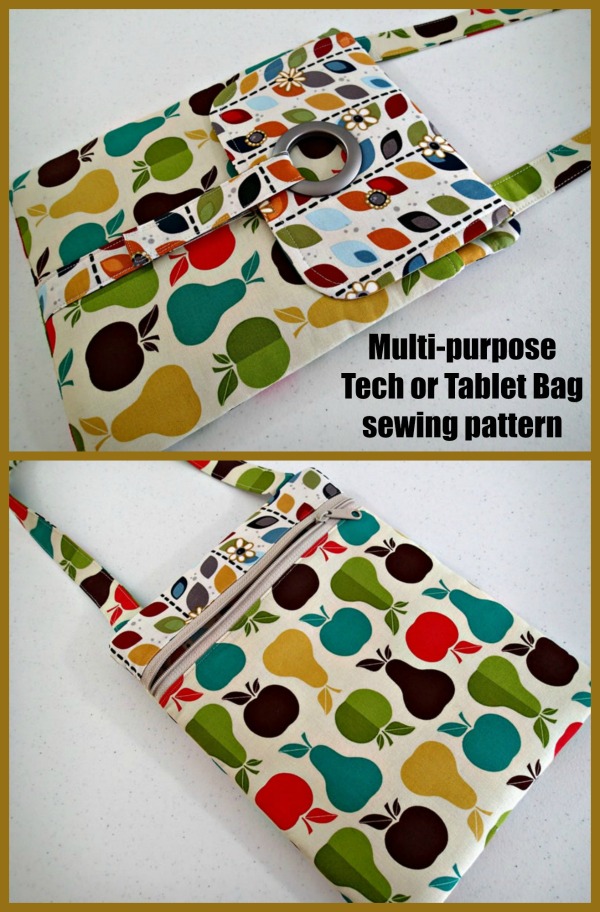 Multi-purpose Tech or Tablet Bag sewing pattern