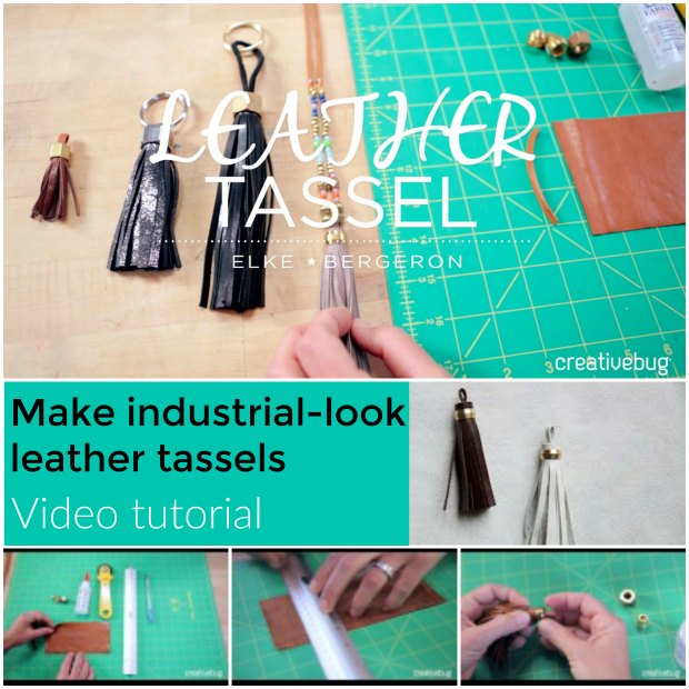 VIDEO - make leather/viny tassels using scraps and hardware from the DIY store for an industrial look.