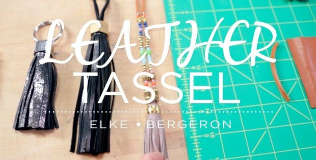 VIDEO - make leather/vinyl tassels using scraps and hardware from the DIY store for an industrial look.