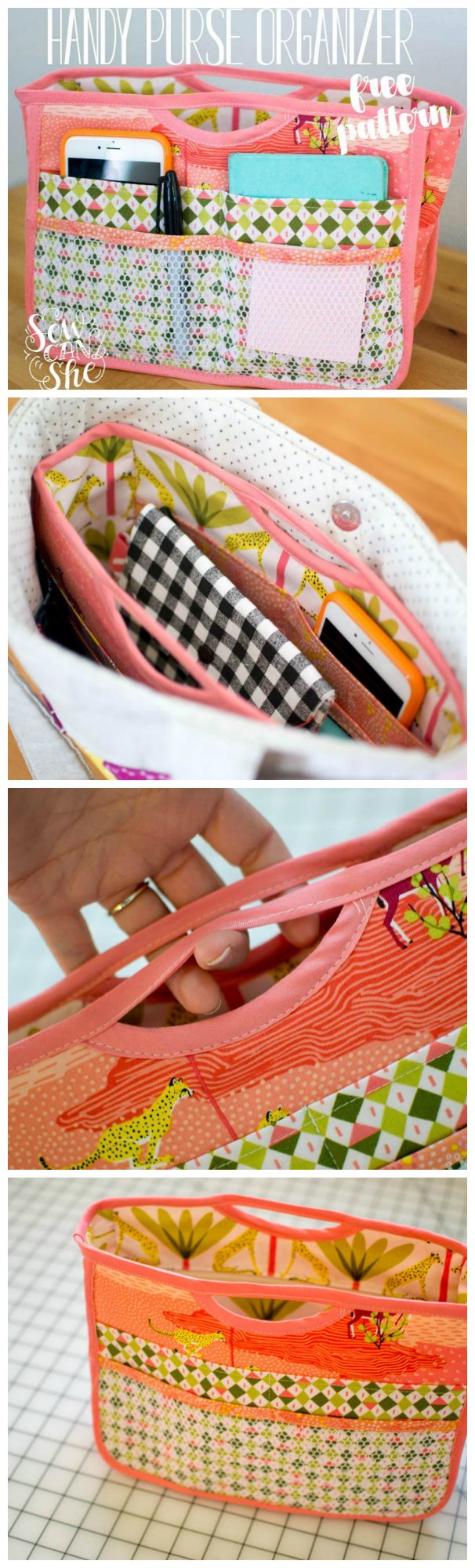 How to sew a Purse Organizer | EASY Step-by-step tutorial | FREE printable  pattern - YouTube