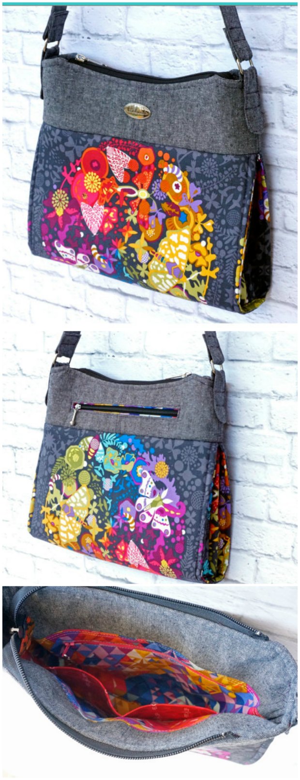 Gabby purse sewing pattern.  I love the examples and slideshow shown here - so very inspiring for ideas.  Works in leather, faux leather and fabrics of all kinds.