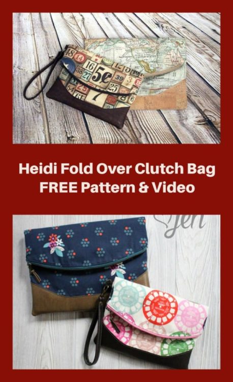 Heidi Fold Over Clutch Bag FREE sewing pattern and video